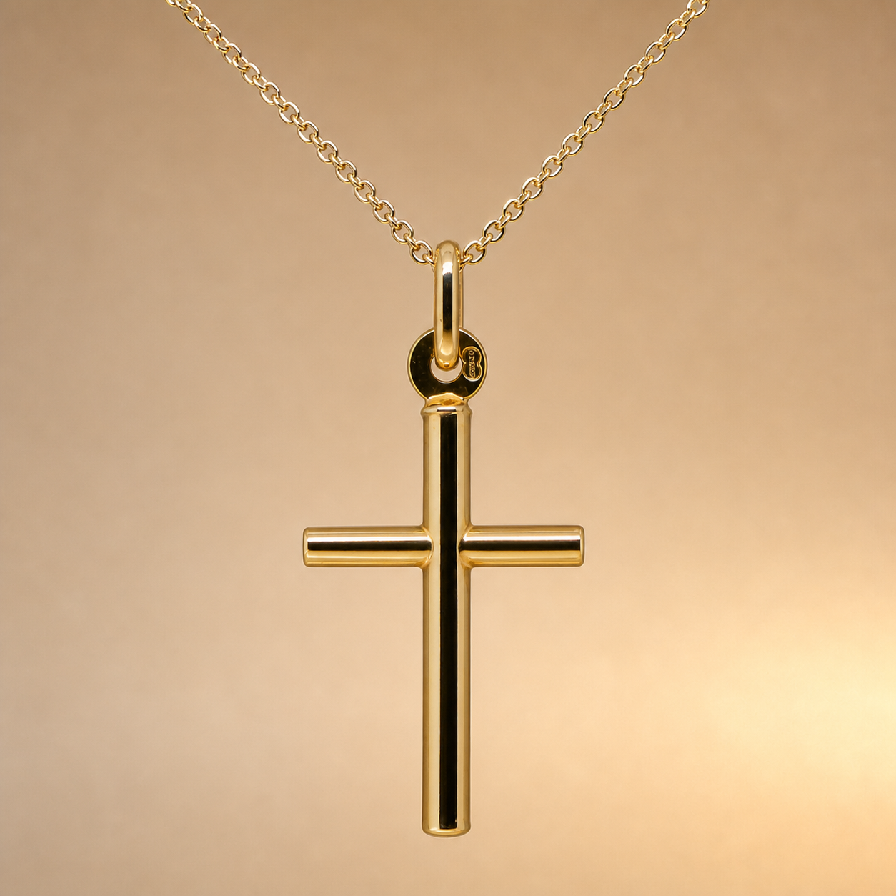18ct Gold tubular Cross
