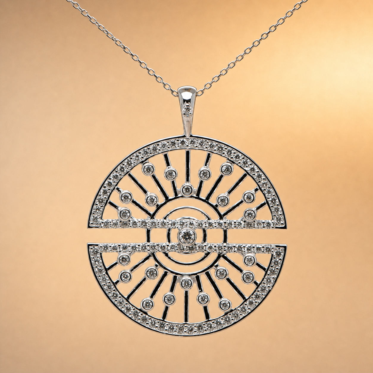 18ct White gold Diamond Pendant