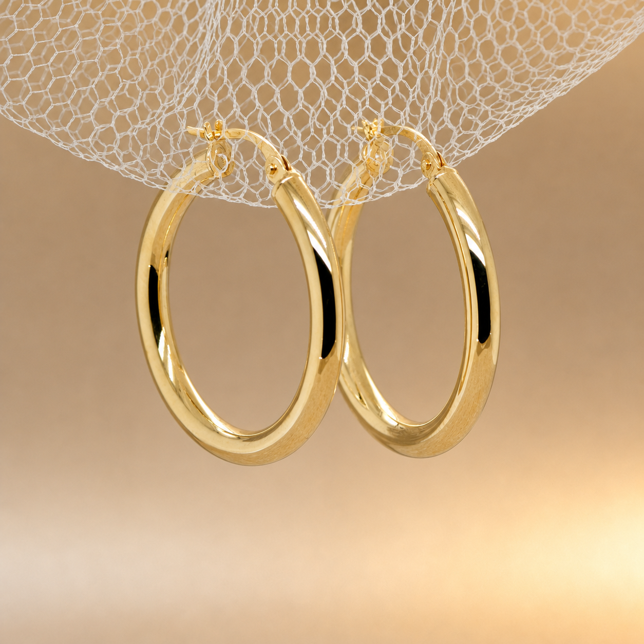 18ct gold Hoops