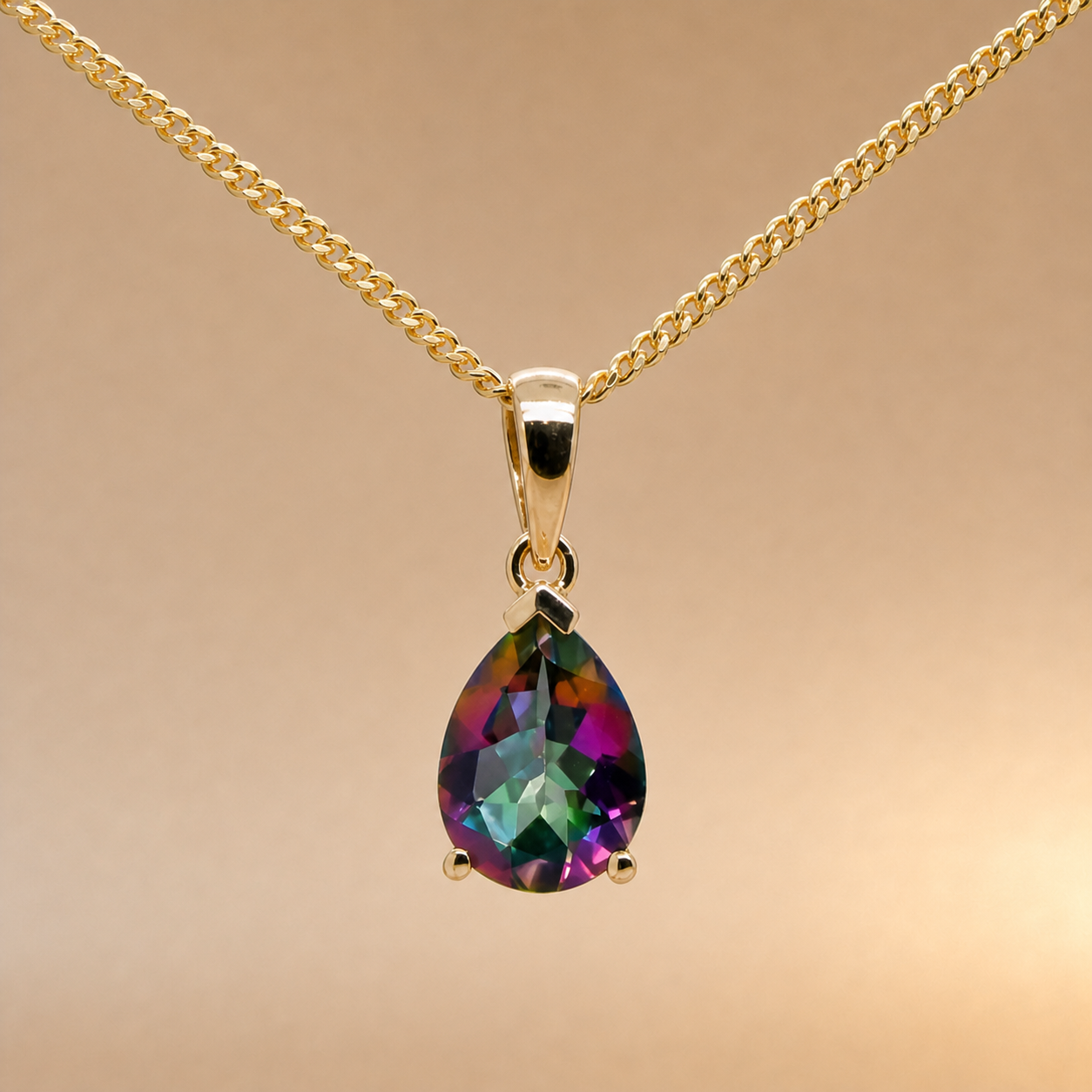 9ct Mystic Topaz Pendant