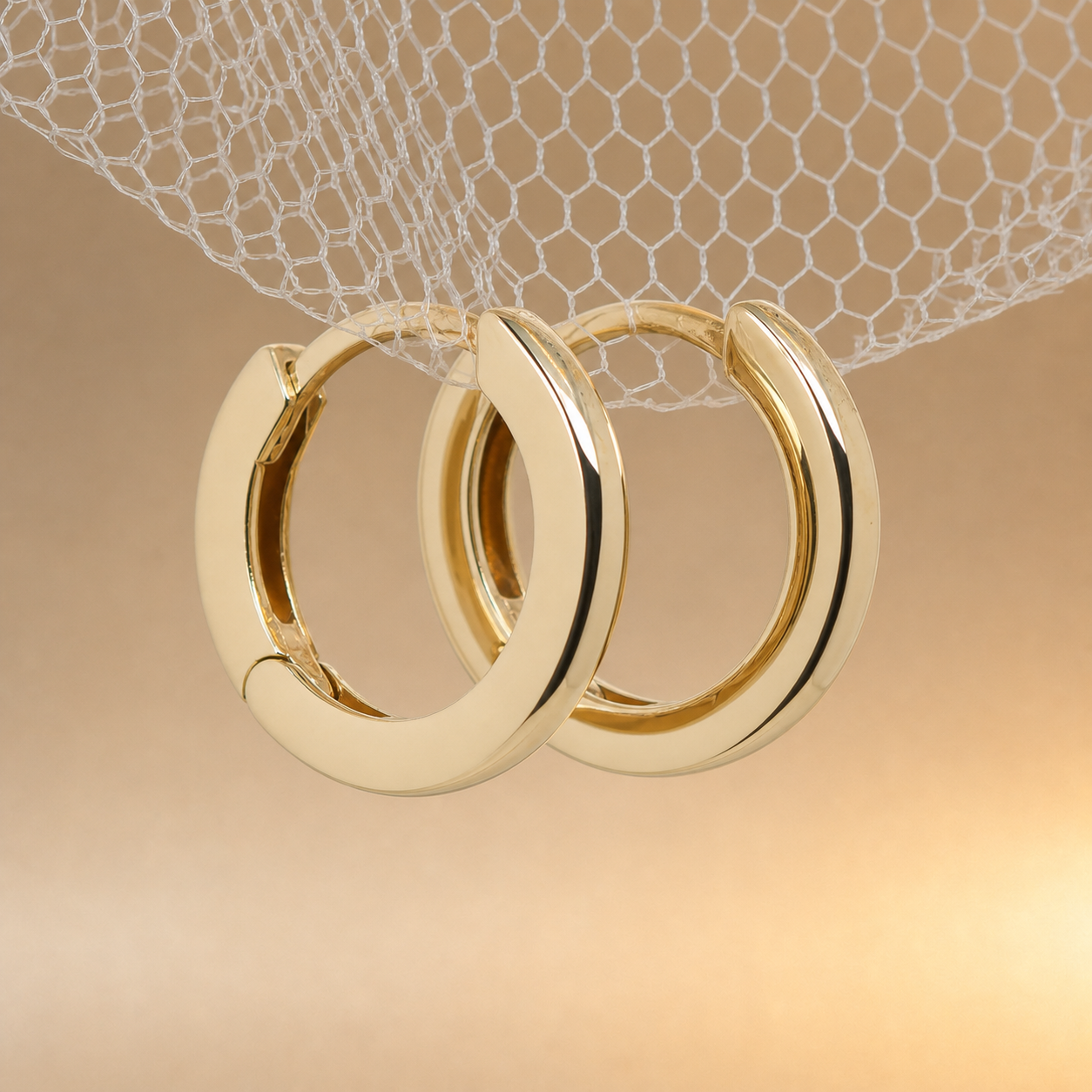 9ct flat huggies