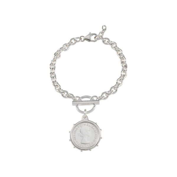 Von Treskow - SOLID BELCHER BRACELET WITH SIXPENCE