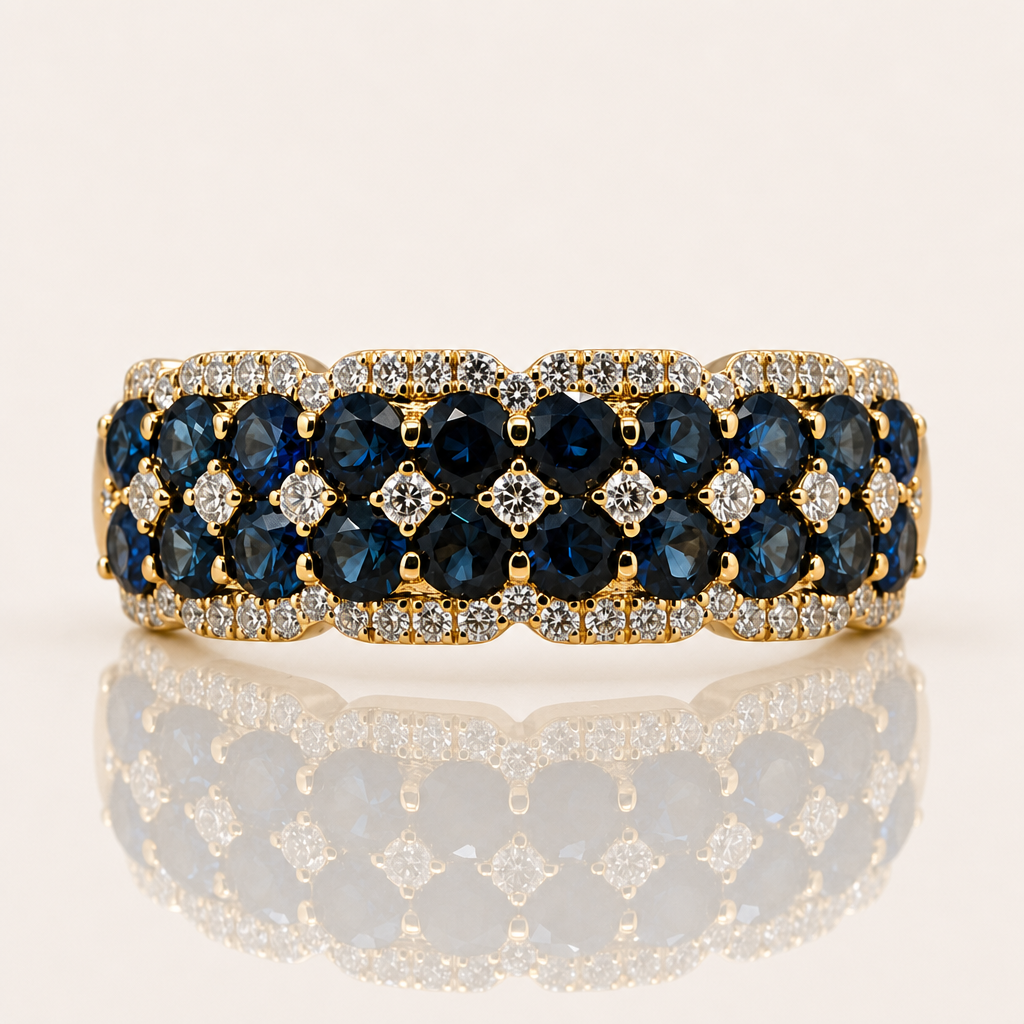 Sapphire Dreams 'Aime' | Blue Sapphire & Diamond Ring | 18ct Yellow Gold