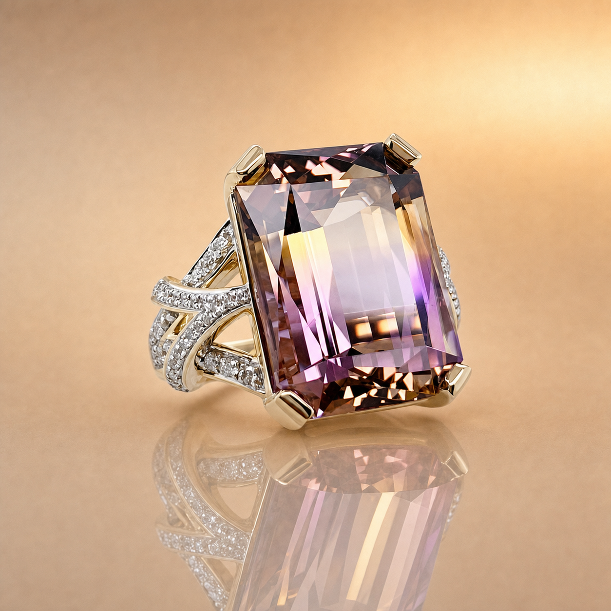 'AURORA' BESPOKE AMETRINE COCKTAIL RING - Exclusively Paton's Place Jewellers