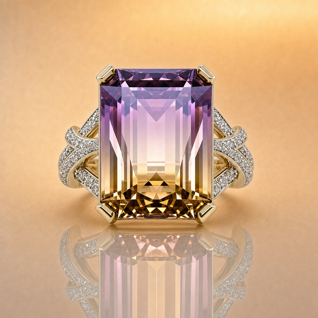 'AURORA' BESPOKE AMETRINE COCKTAIL RING - Exclusively Paton's Place Jewellers