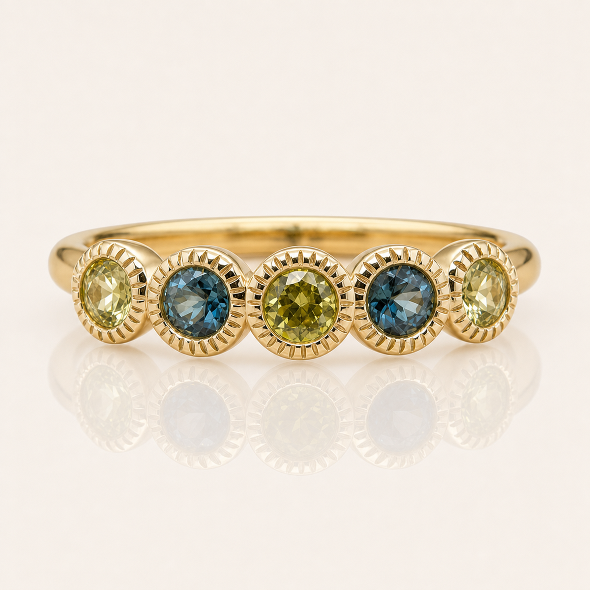 Australian Sapphire Five-Stone Ring | 9ct Yellow Gold | Exclusively Paton's Place
