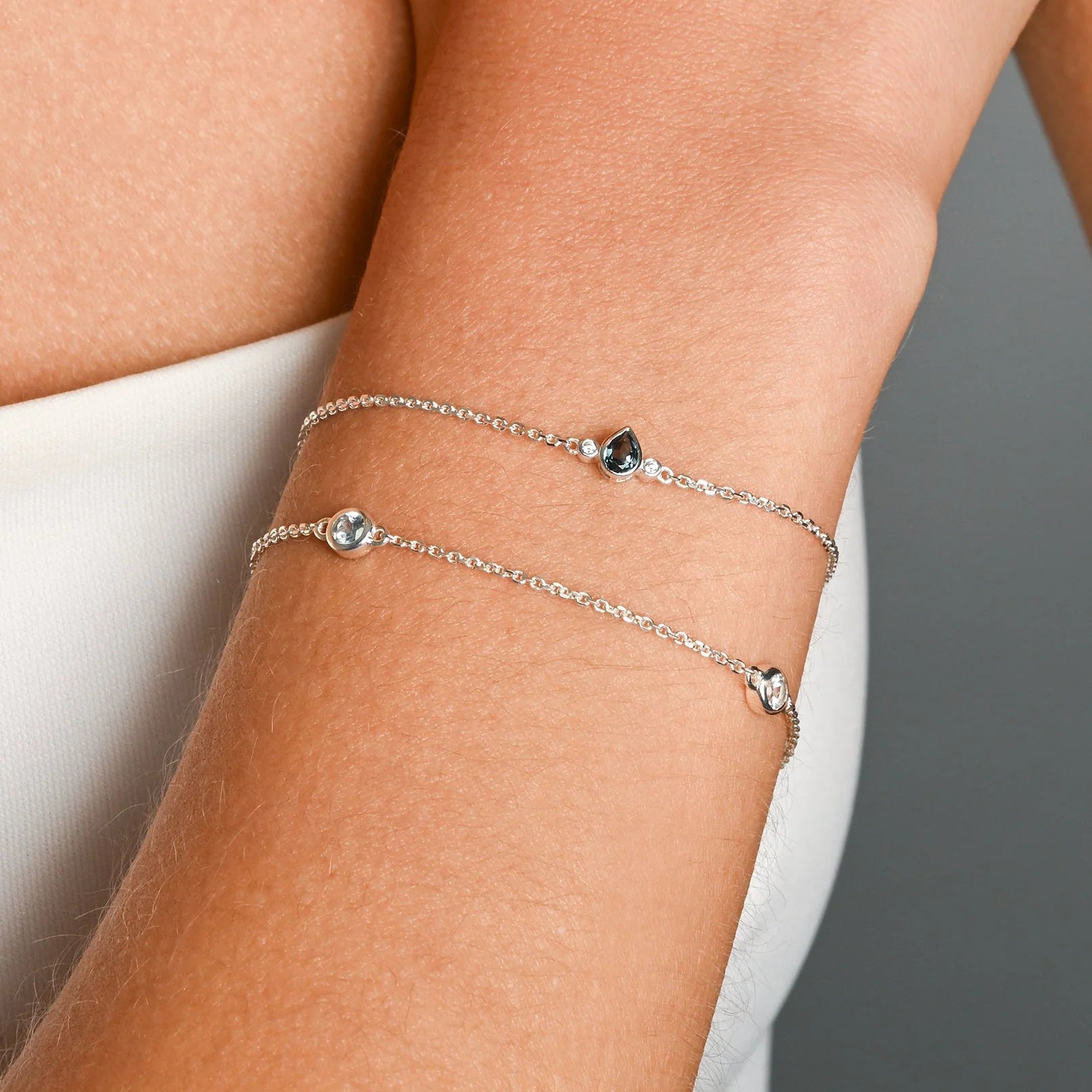 Von Treskow - Pear London Blue Topaz Bracelet