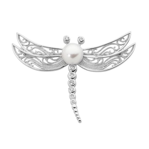 Zoe Austin - Sterling Silver Dragon Fly Brooch