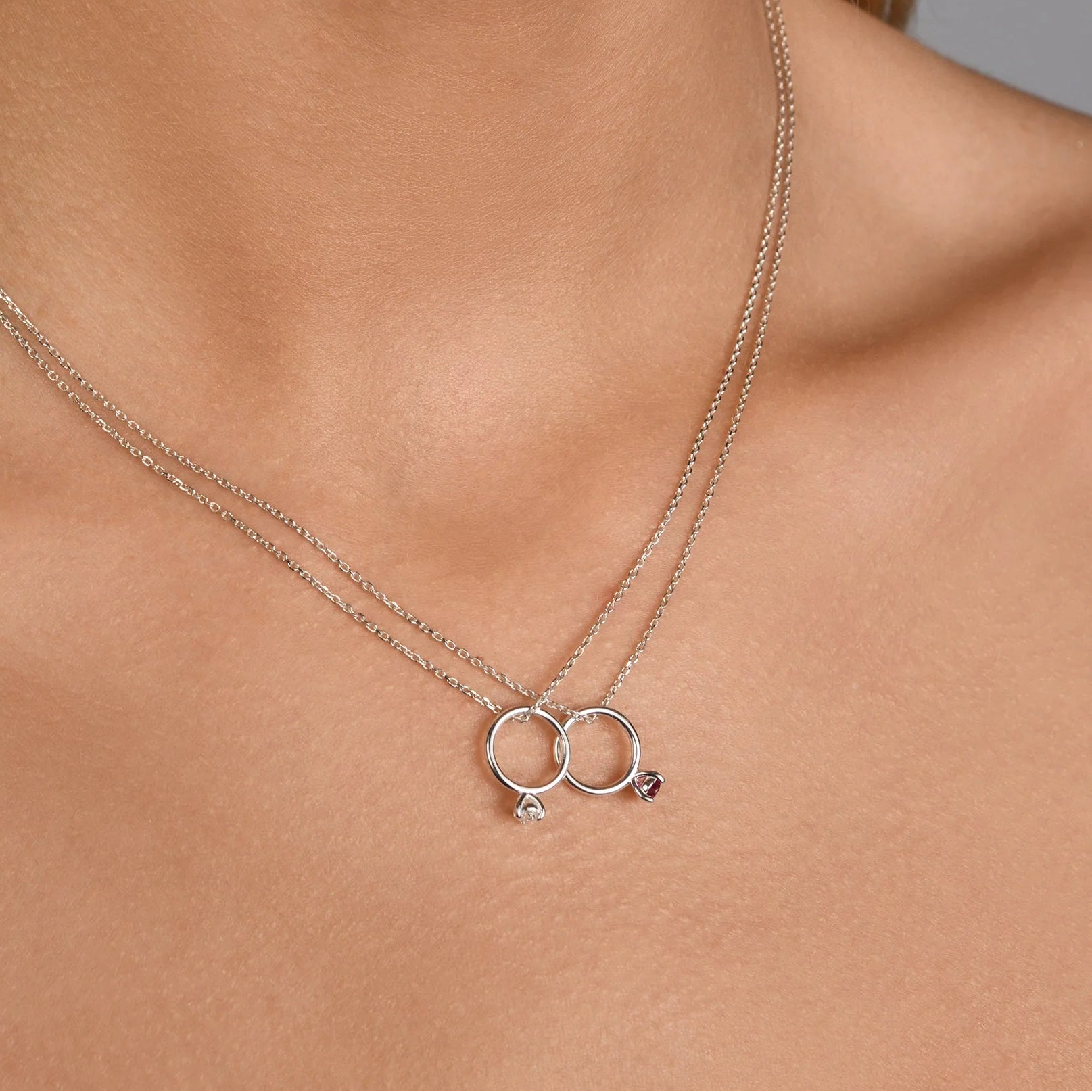 Von Treskow - Birthstone Mini Ring Necklace