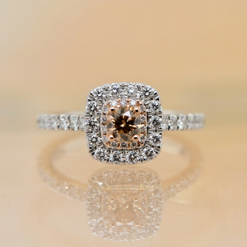 'Charlie' Bespoke Chocolate & white Diamond Ring - Exclusively Paton's Place Jewellers