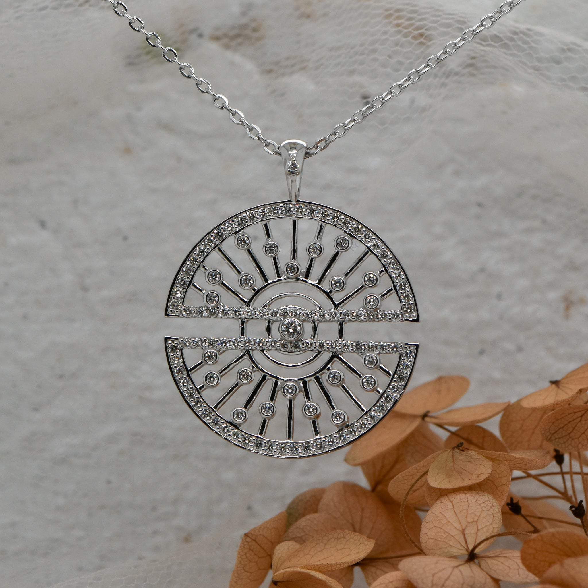 18ct White gold Diamond Pendant