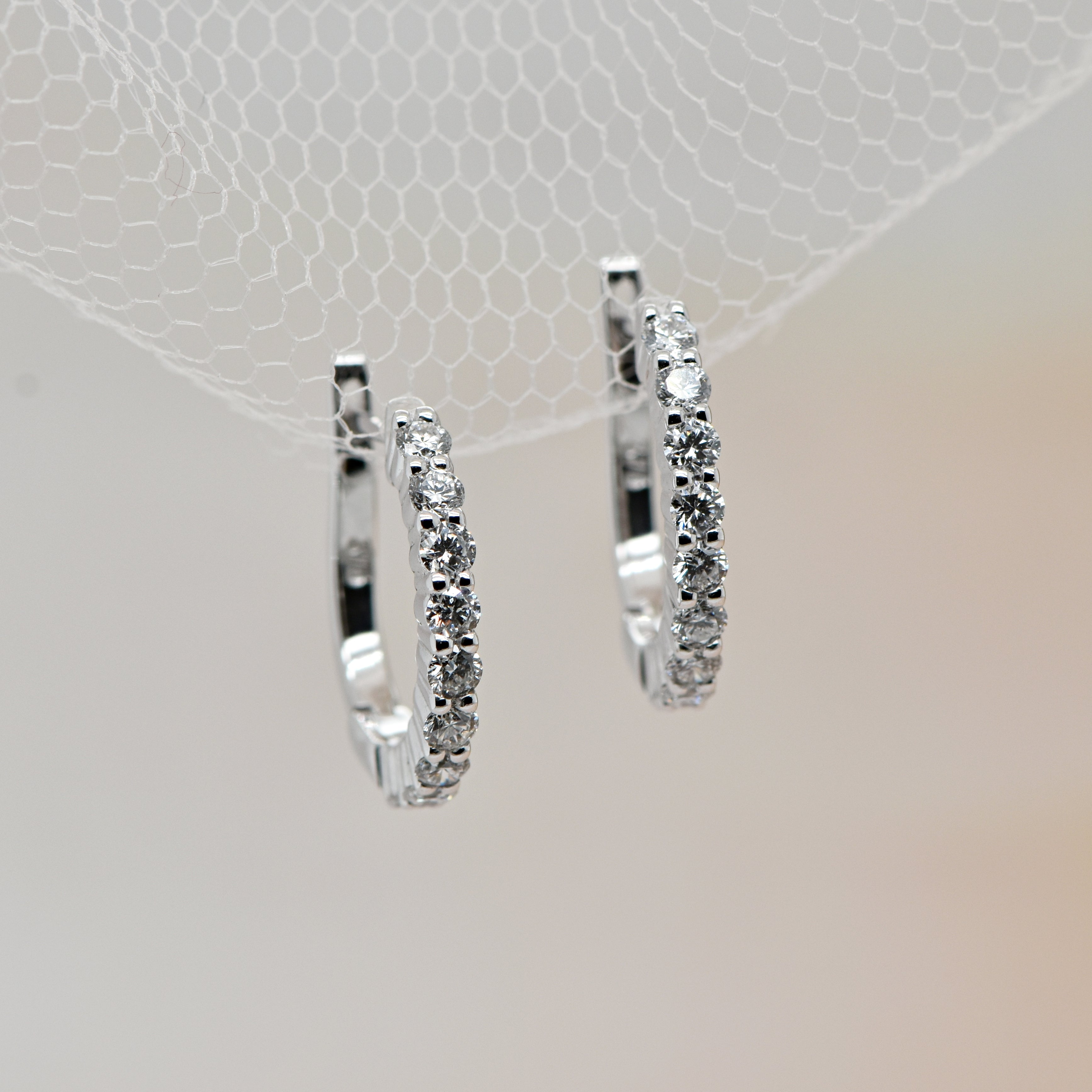 Lab Grown - white Gold Diamond Earrings
