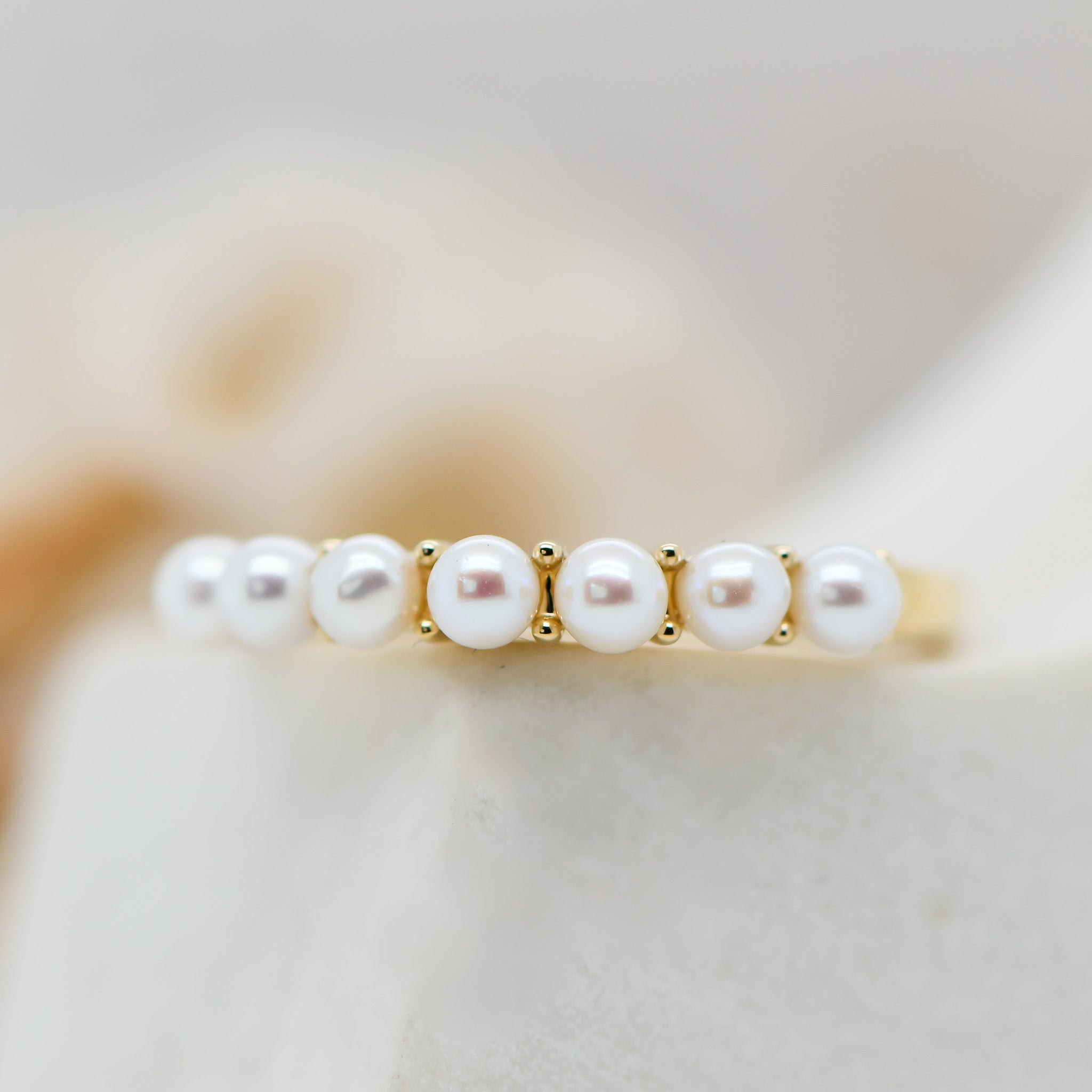 9ct Gold Pearl Crown Ring