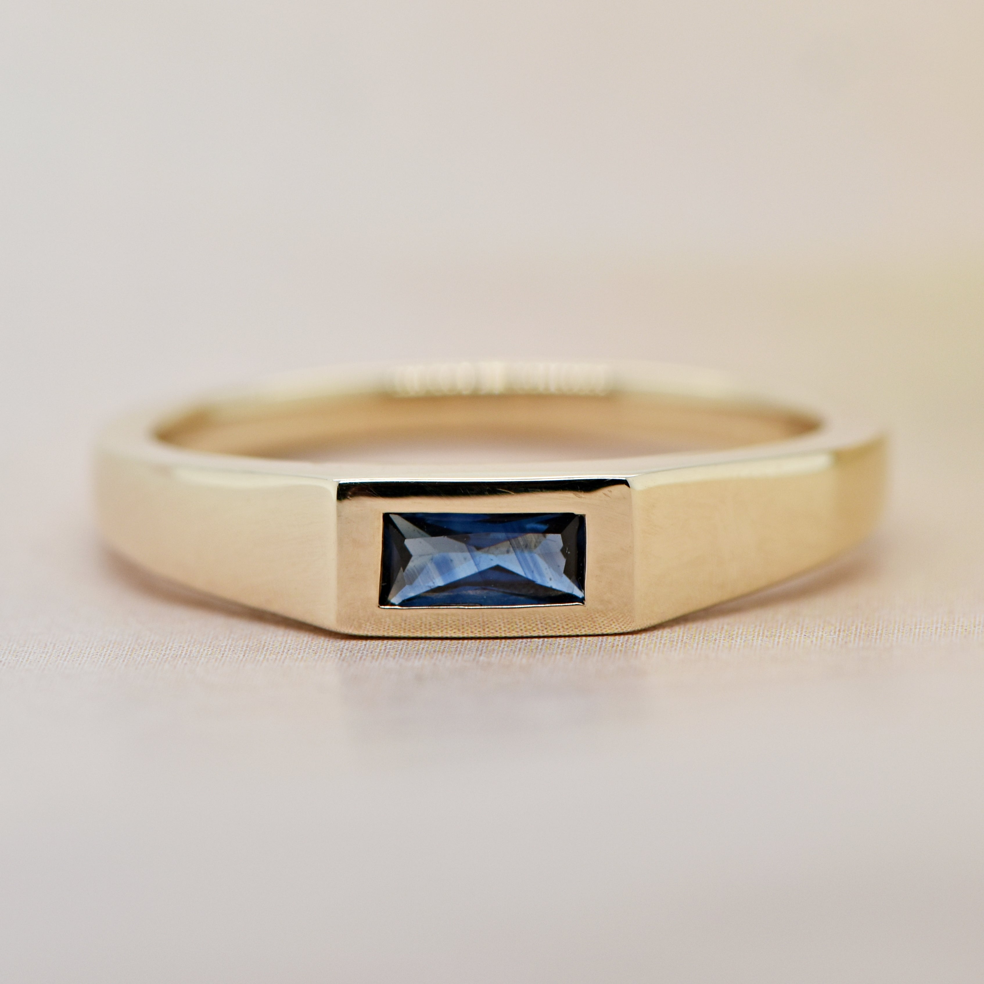Sapphire Dreams - 'Avery' Yellow Gold/Blue Sapphire Ring