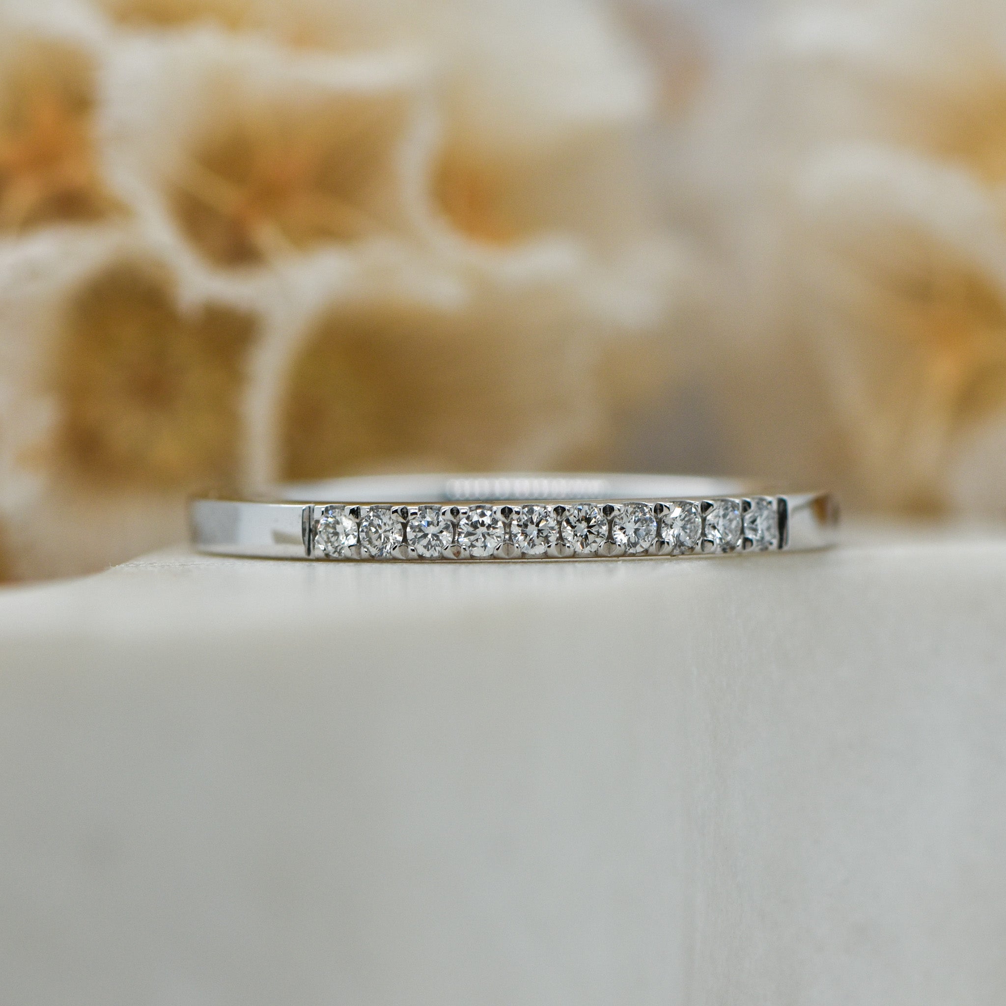 WEDDING BAND - NATURAL DIAMONDS - 18CT WHITE GOLD