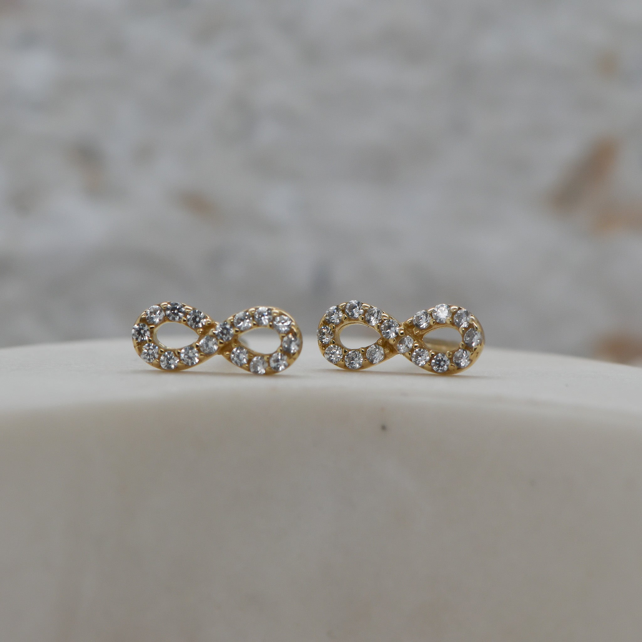 9ct infinity earrings