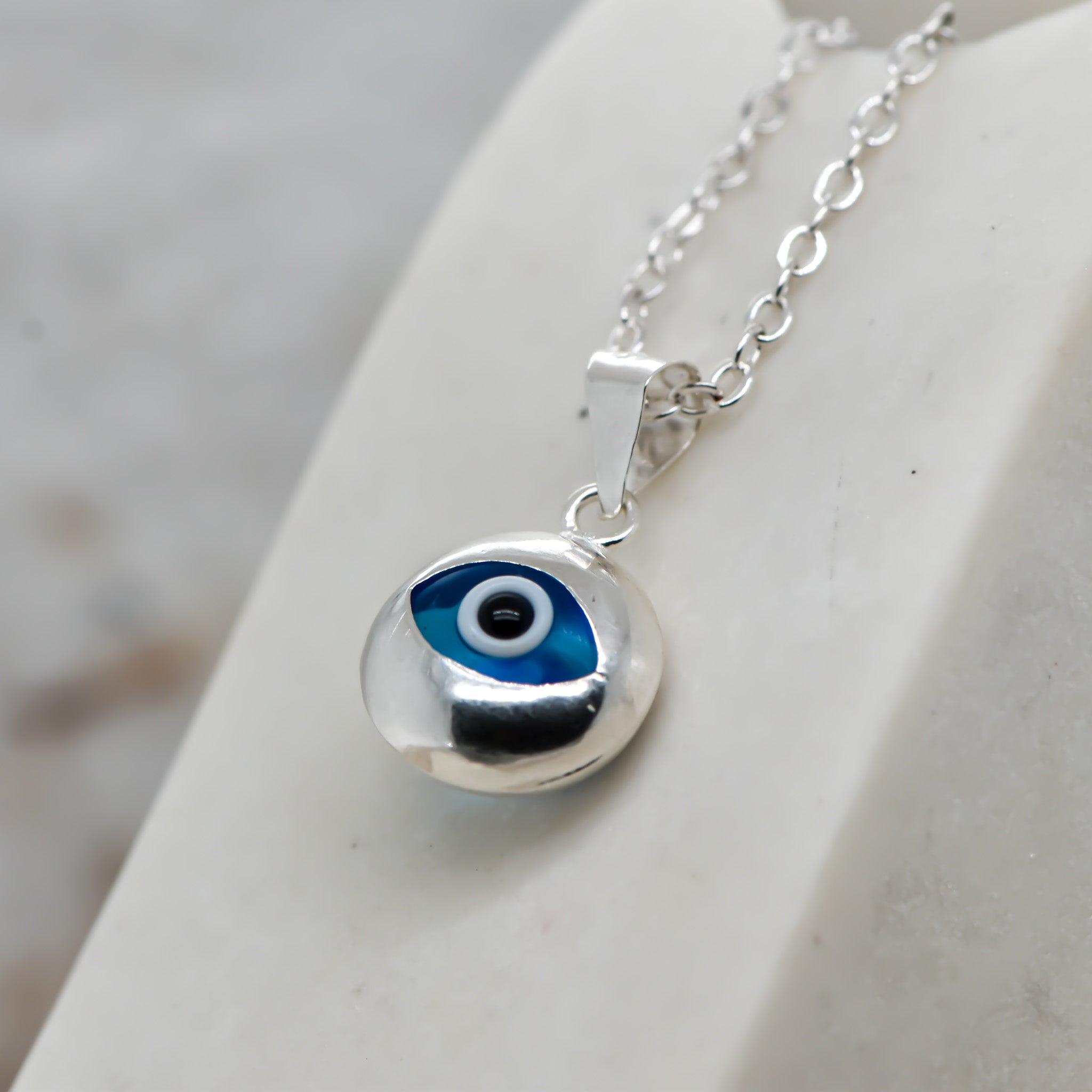 Sterling Silver Evil Eye Pendant