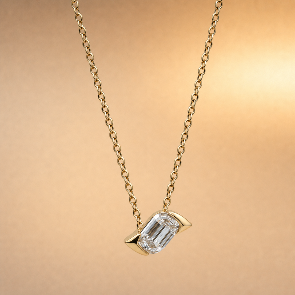 Lab Grown Diamond Necklace | 9ct Yellow Gold
