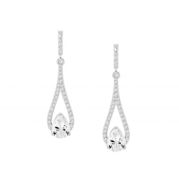 Zoe Austin - Sterling Silver London Blue CZ drop earrings