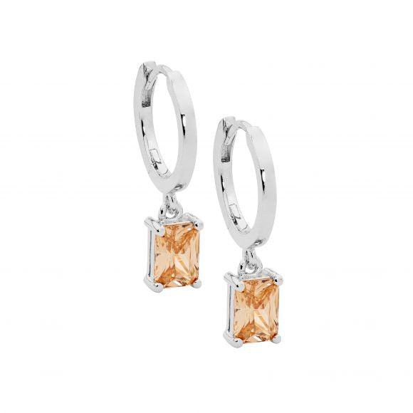 Zoe Austin - Sterling Silver huggie drop earrings (3 colours)