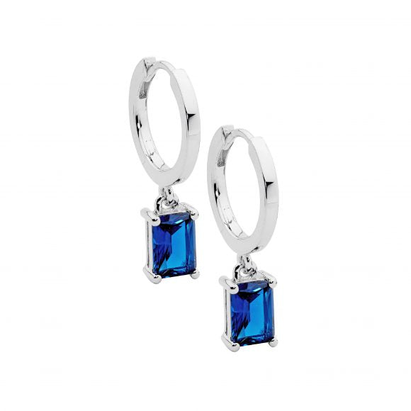 Zoe Austin - Sterling Silver huggie drop earrings (3 colours)