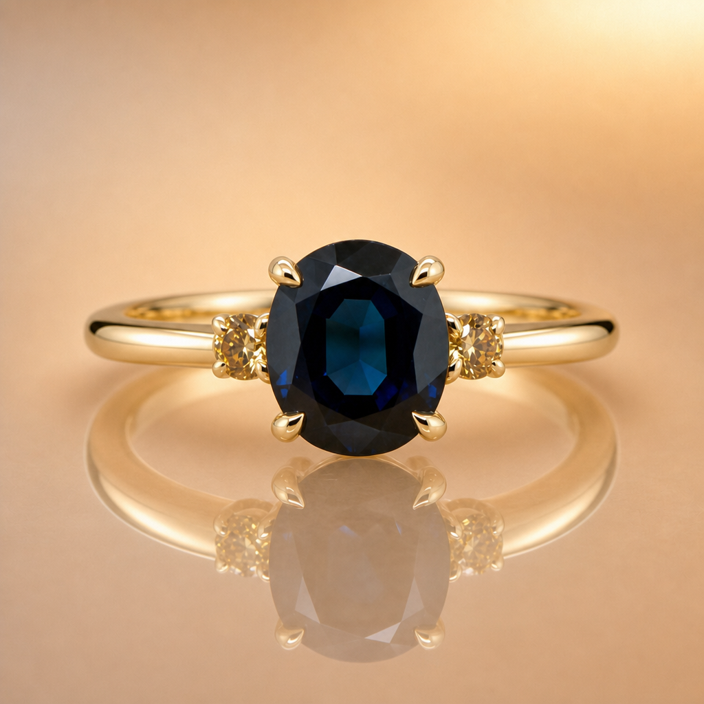 'EVIE' SAPPHIRE & YELLOW DIAMOND RING - Exclusively Paton's Place Jewellers