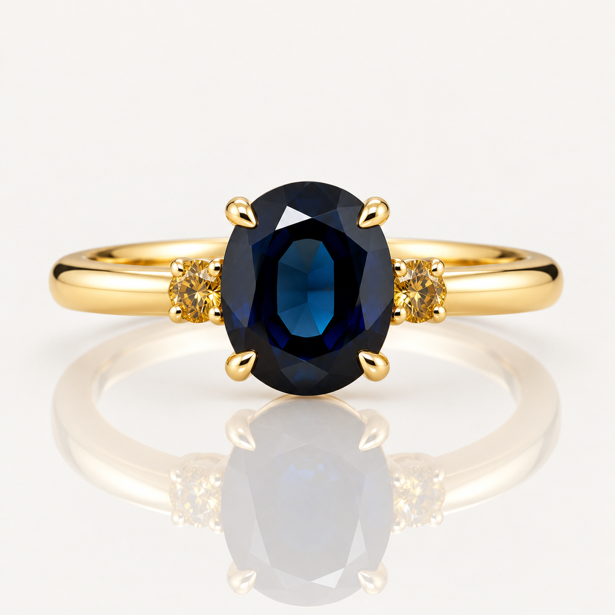 Evie | Australian Sapphire & Yellow Diamond Ring | 9ct Yellow Gold | Exclusively Paton's Place