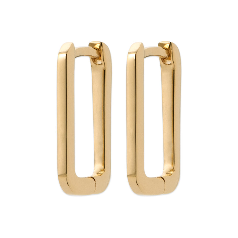Zoe Austin - 18ct YG Plated small rectangle earrings