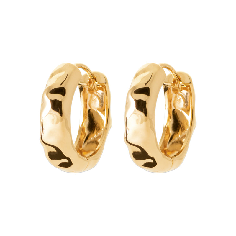 Zoe Austin - 18ct YG Plated ripple hoop earrings