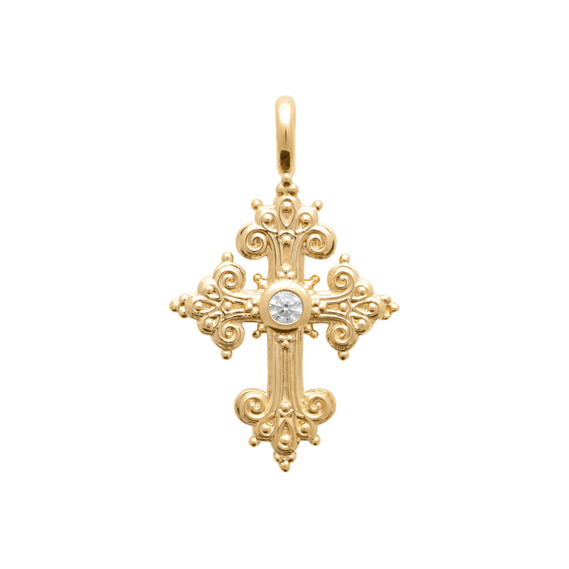 Zoe Austin - 18ct YG plated CZ cross Pendant