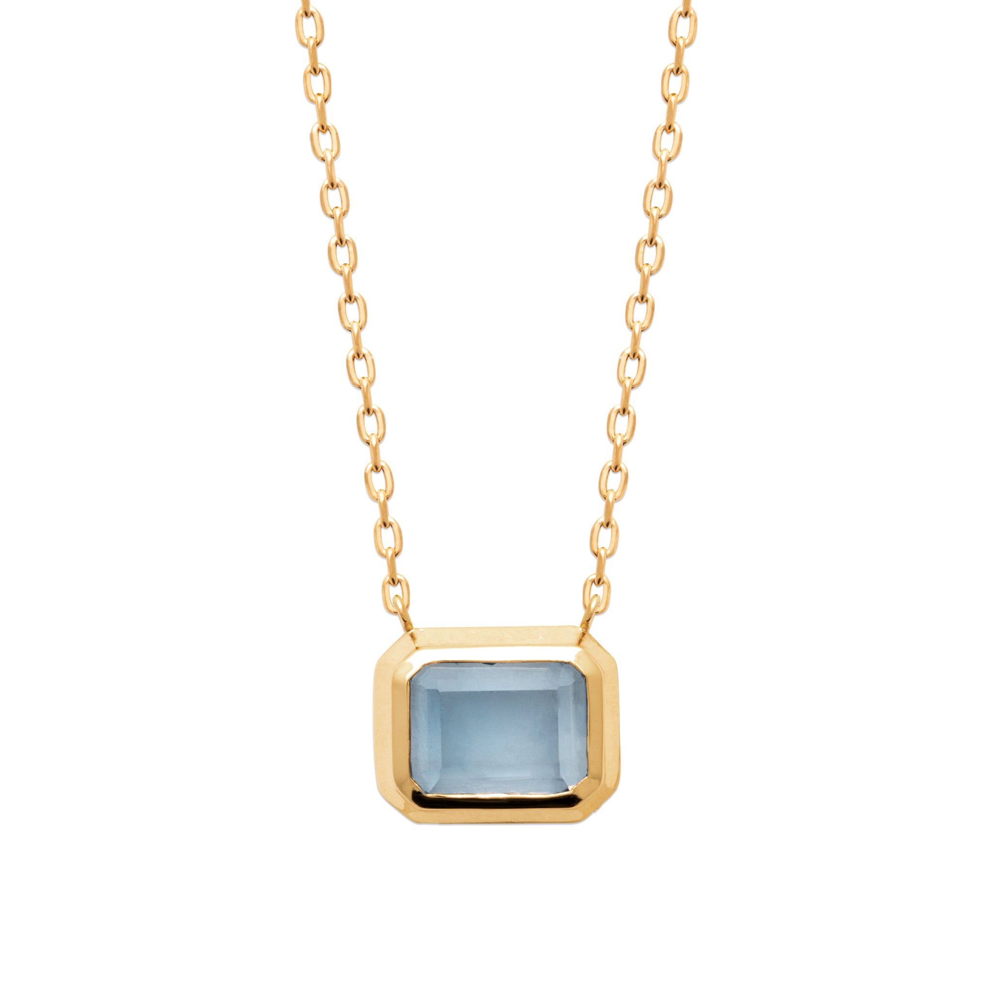 Zoe Austin - 18ct YG Plated synthetic blue gemstone necklet