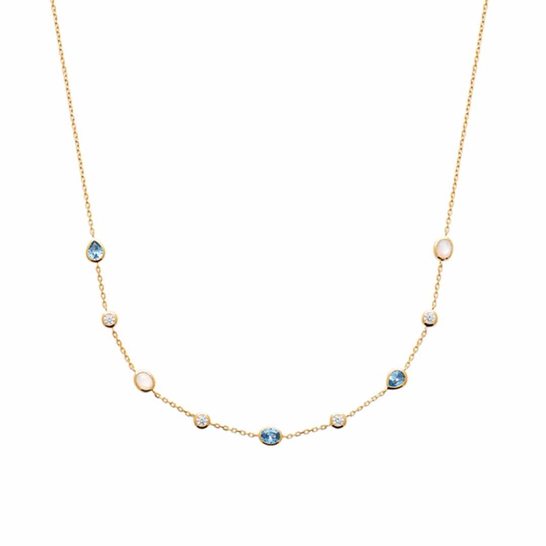 Zoe Austin - 18ct YG Plated Multi Stone Necklet
