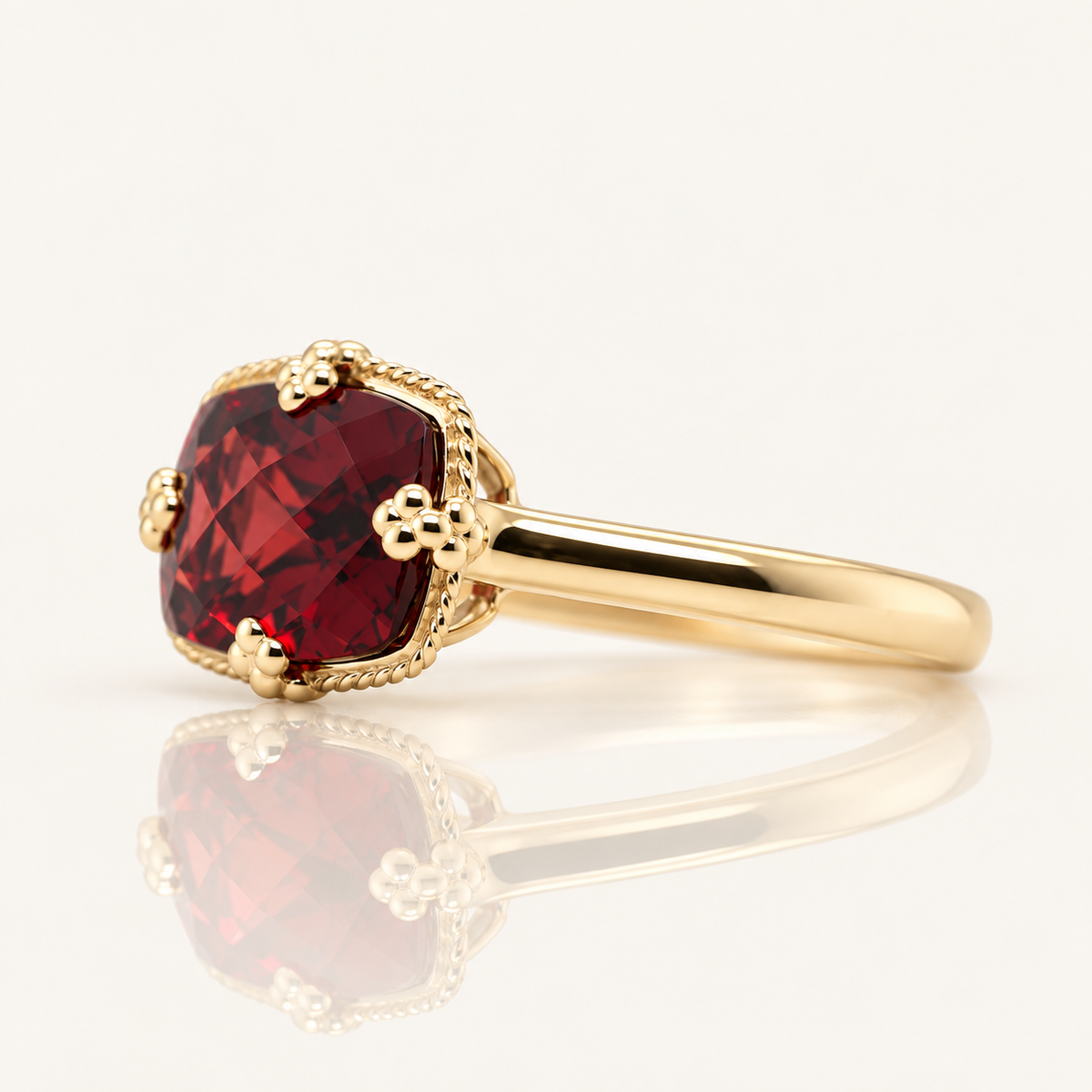 Garnet Ring | 9ct Yellow Gold