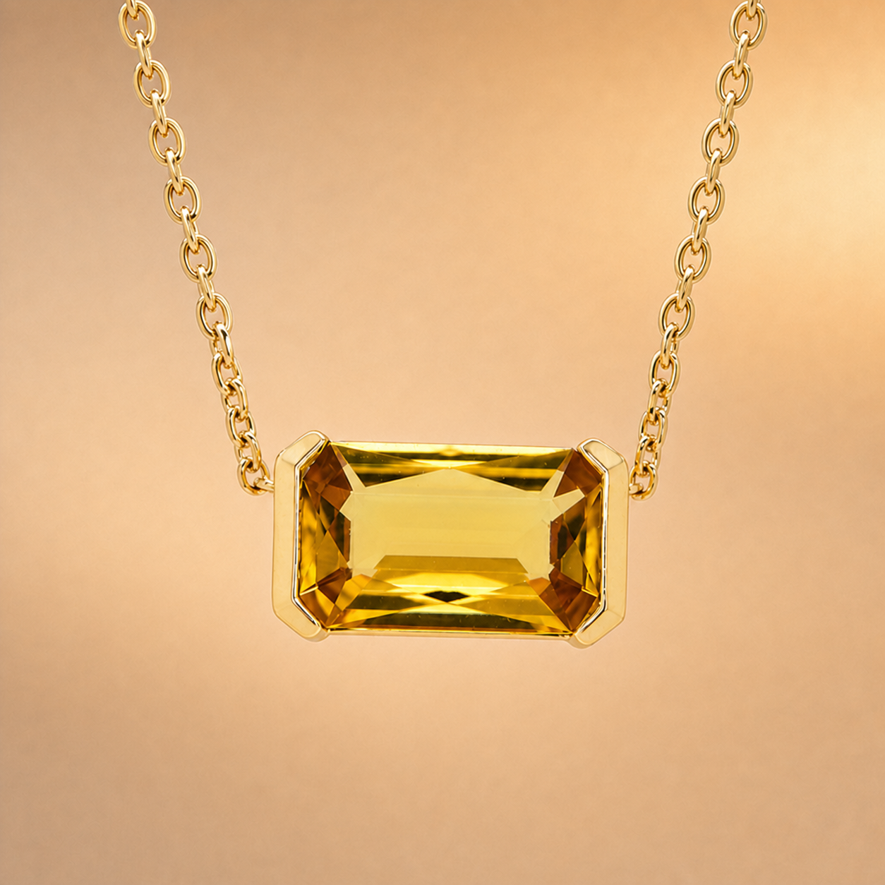 Flo | Emerald Cut Heliodor Ring | 9ct Yellow Gold | Exclusively Paton's Place