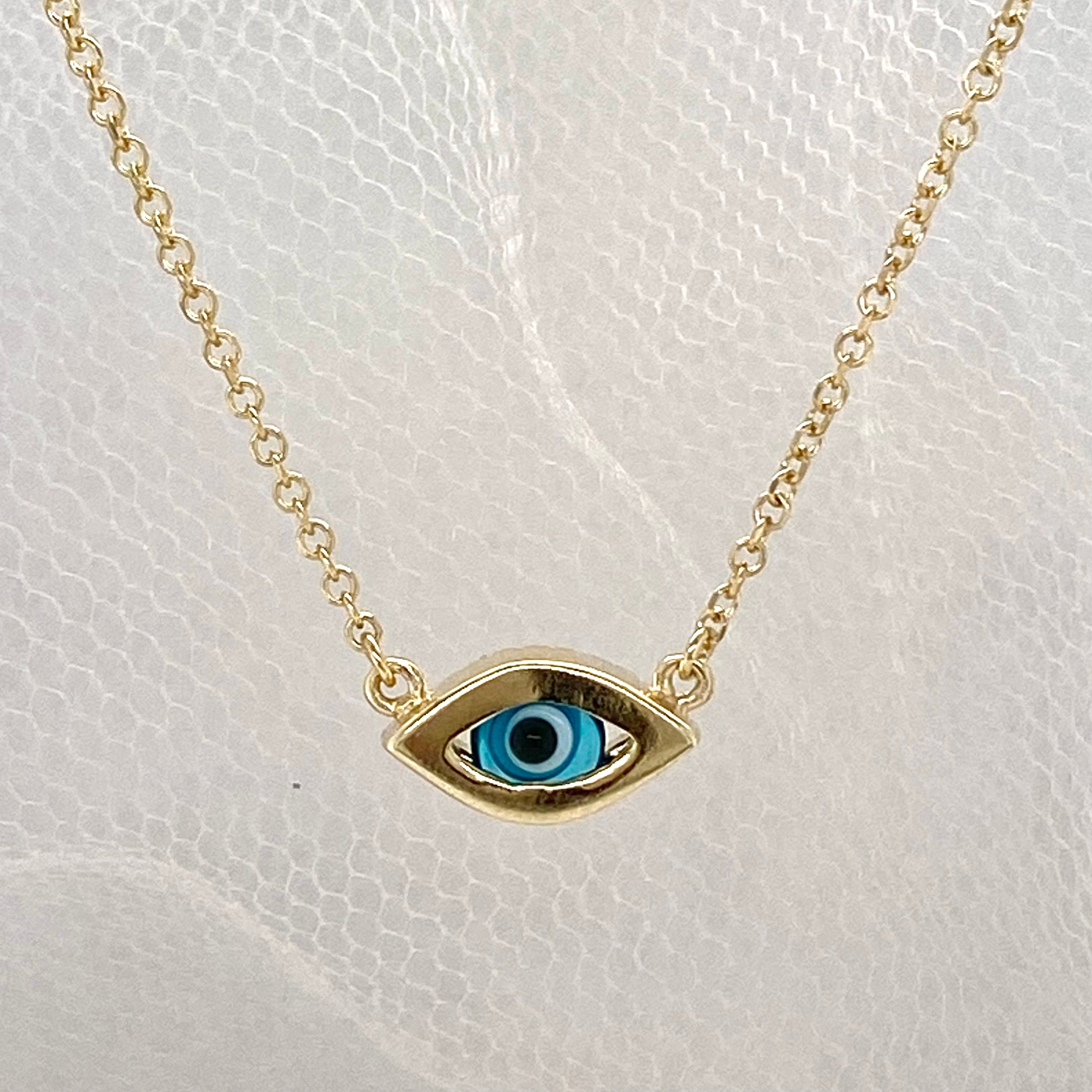 9ct YG Evil Eye Pendant