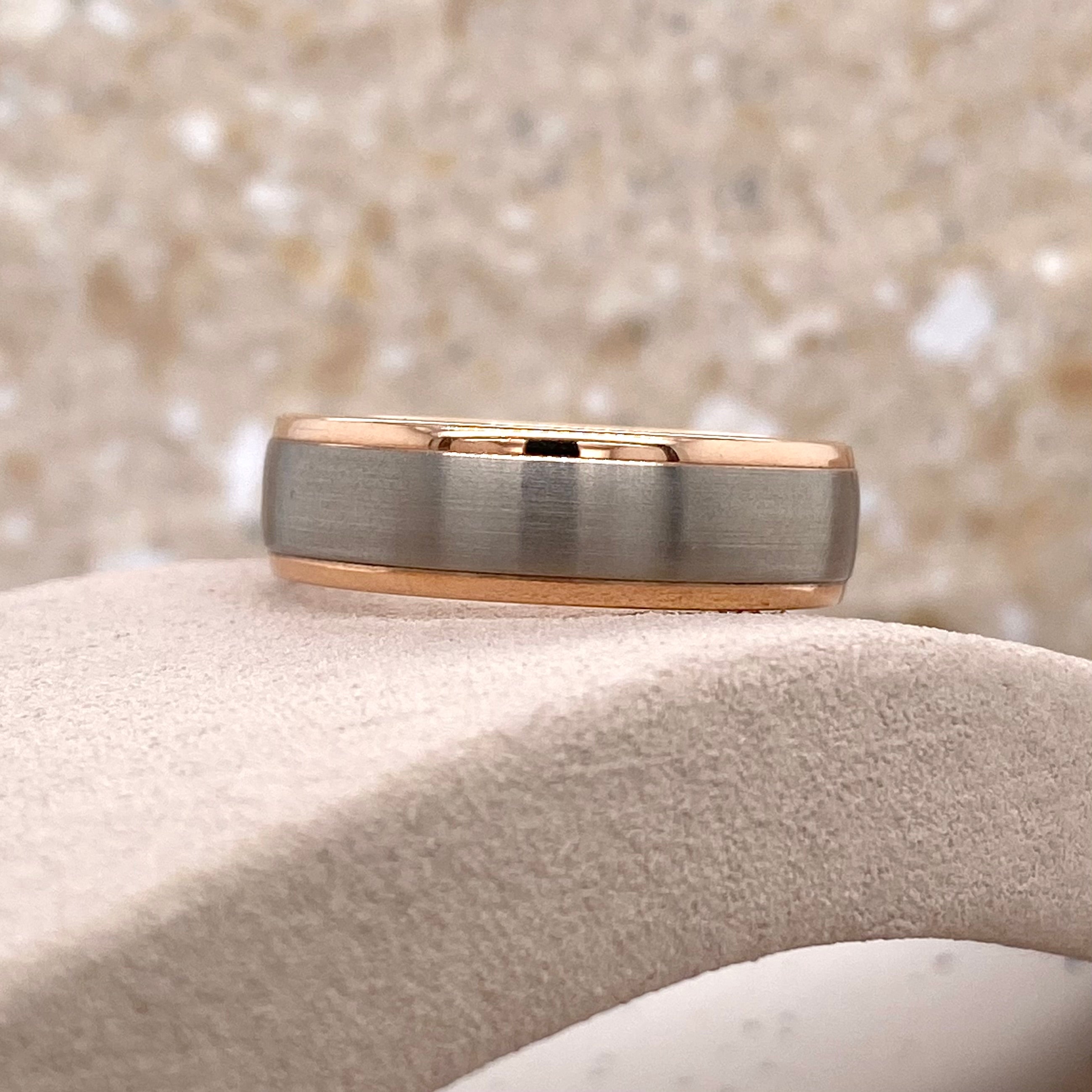 9ct Rose Gold & Titanium Ring
