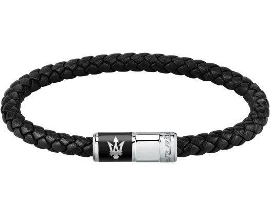 Maserati - Black Leather Bracelet