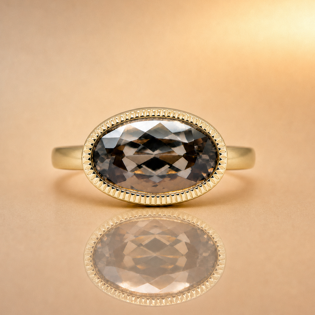 Jolie | Oval Diaspore Ring | 9ct Yellow Gold