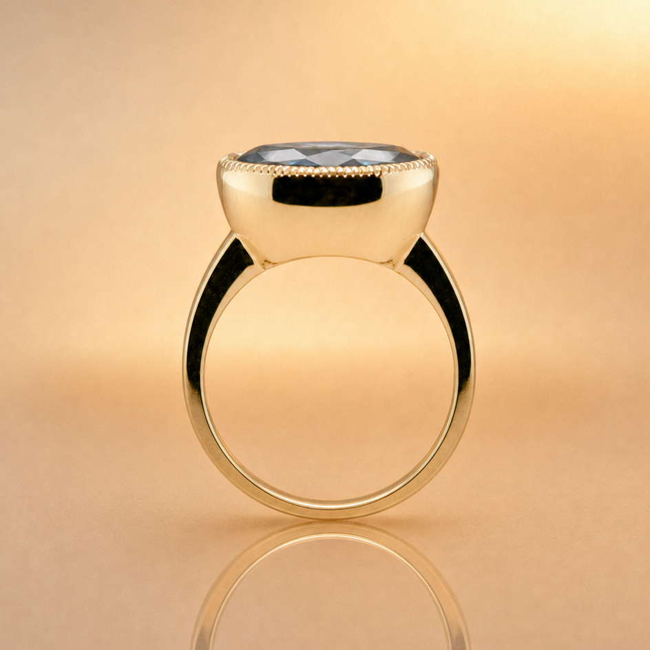 Jolie | Oval Diaspore Ring | 9ct Yellow Gold
