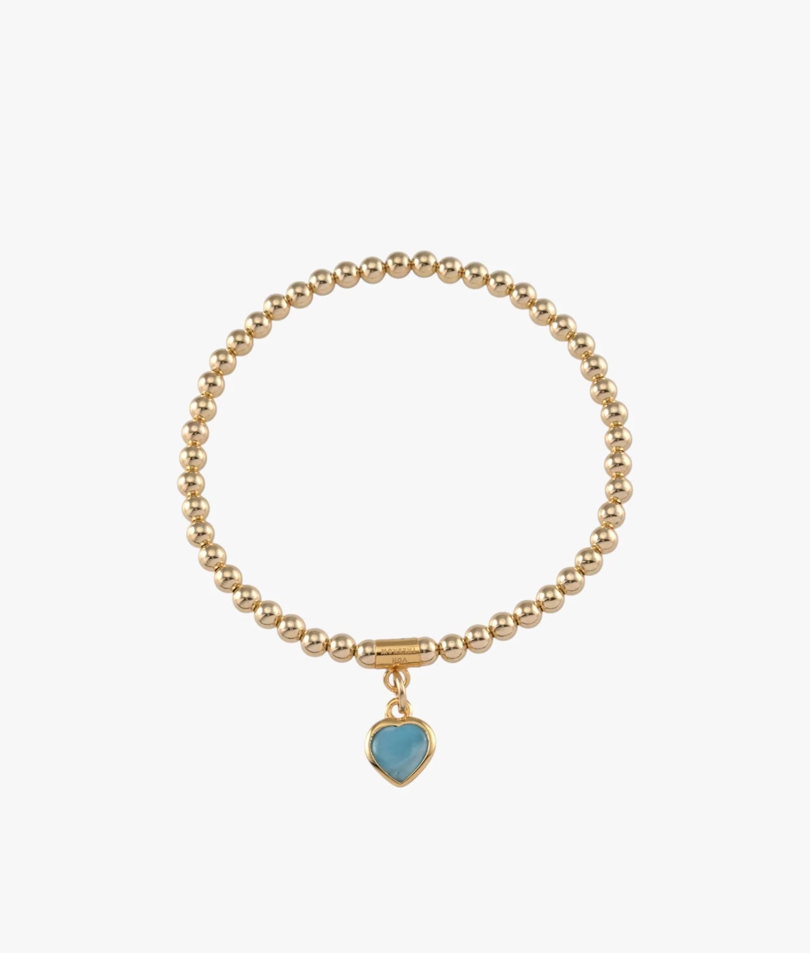 Von Treskow - Heart Larimar Stretchy Bracelet