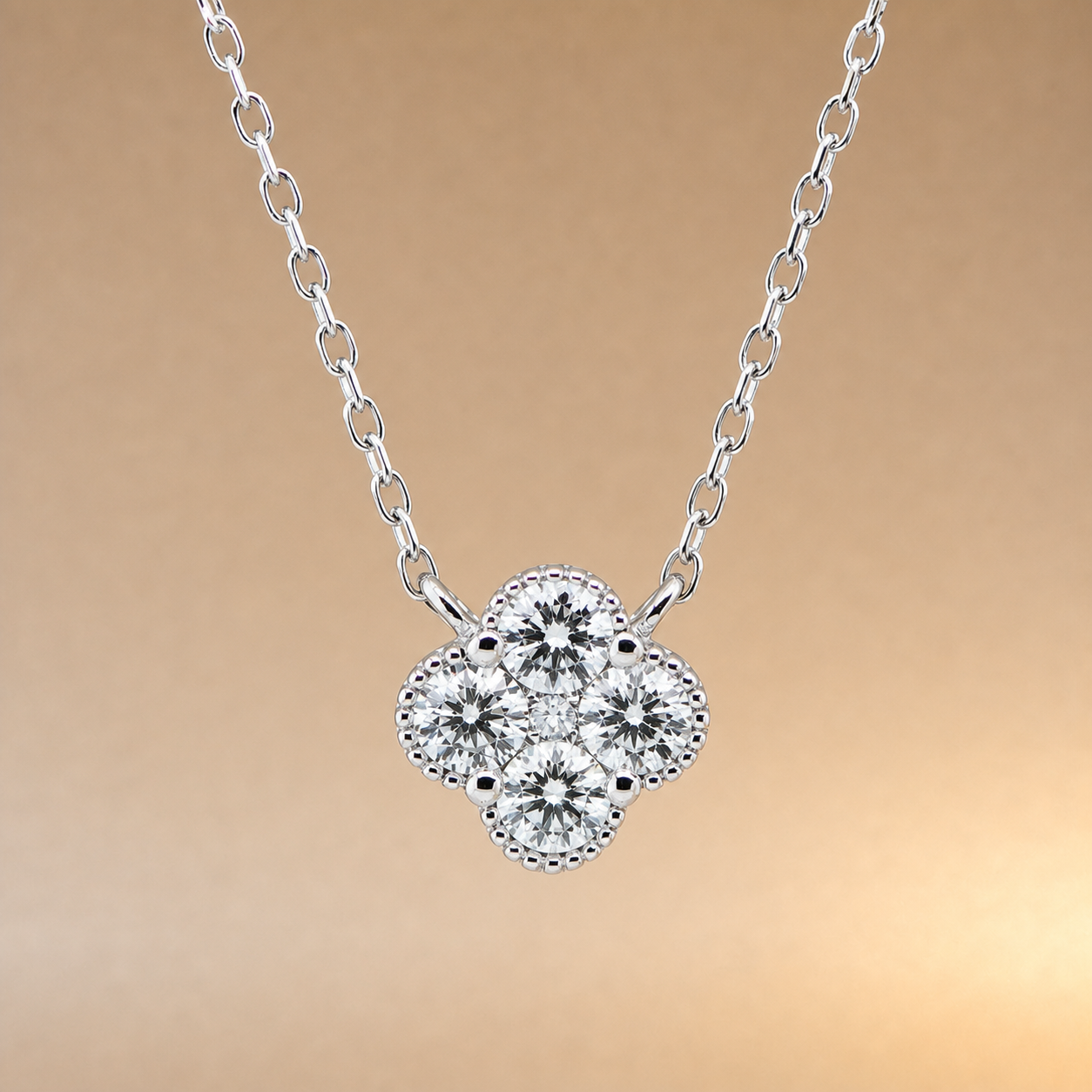 Lab Grown Diamond Clover Pendant