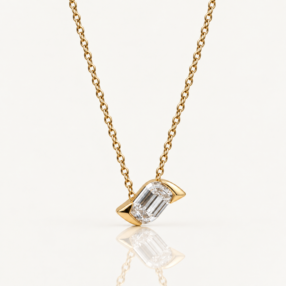 Lab Grown Diamond Necklace | 9ct Yellow Gold