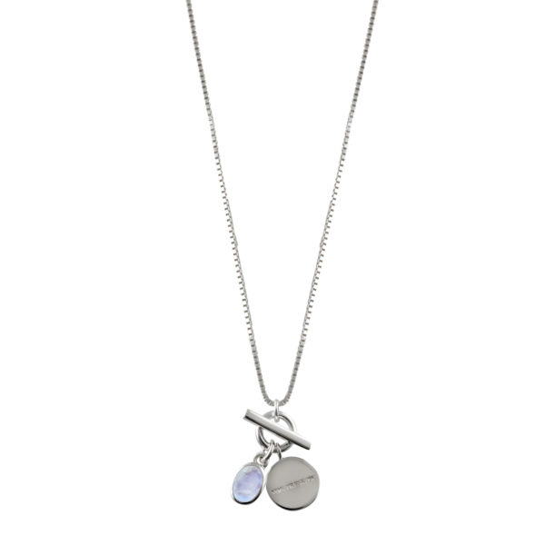 Von Treskow - BOX CHAIN NECKLACE WITH TOGGLE AND MOONSTONE