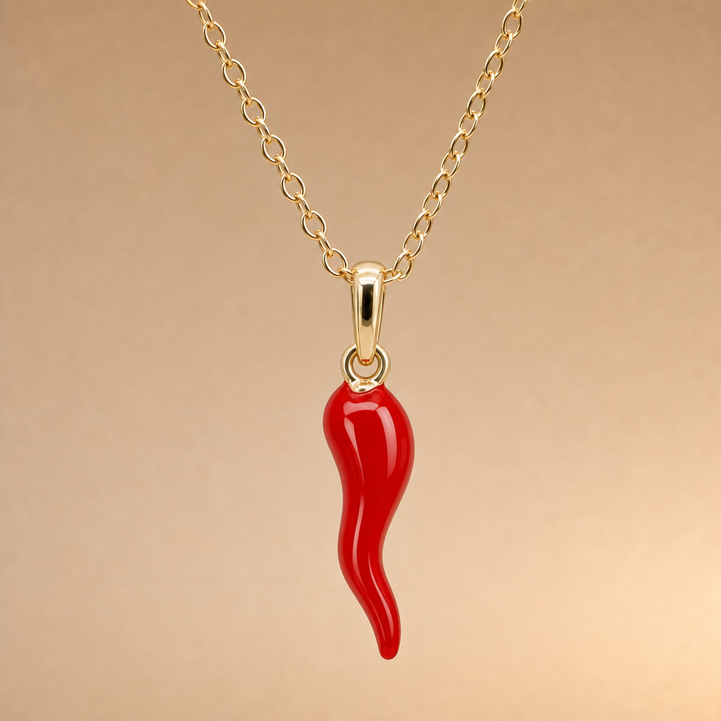 Medium 9ct Red Cornicello - (Chilli Charm)