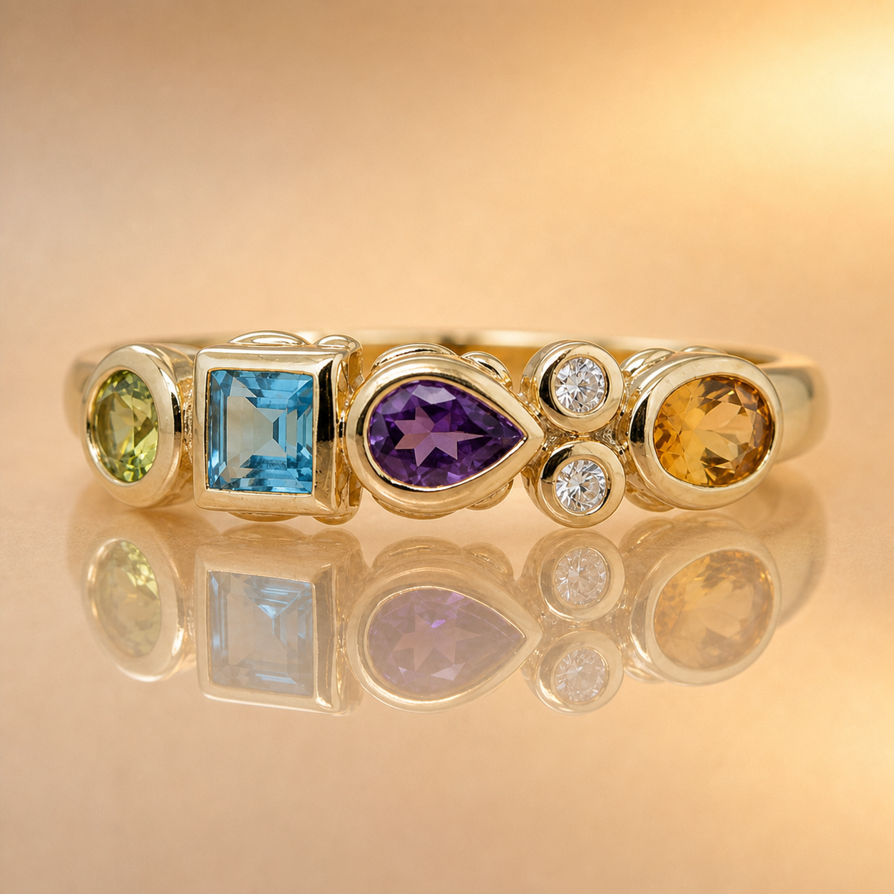 Multi stone Band - 9ct gold