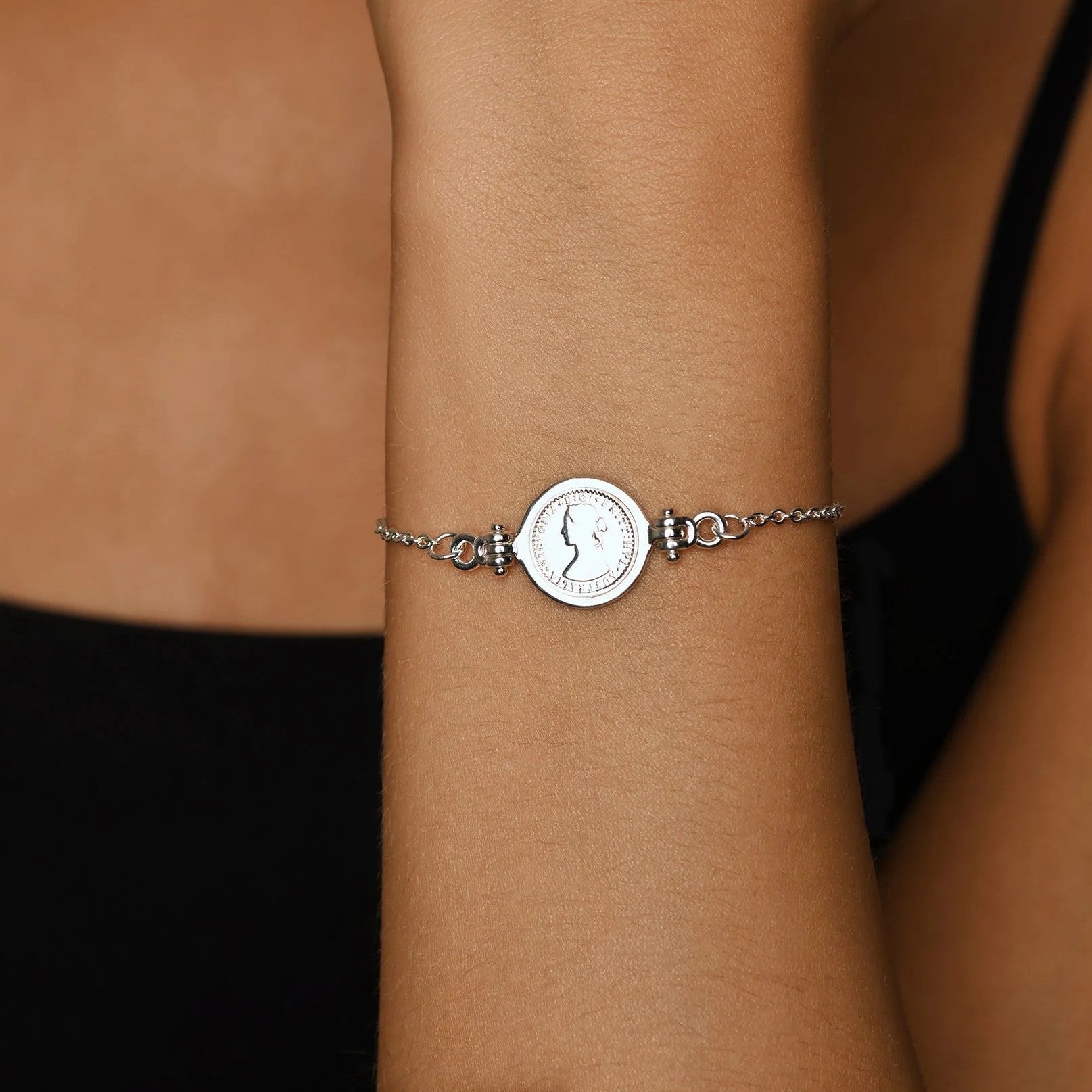 Von Treskow - Fine Hinged Mini Coin Bracelet