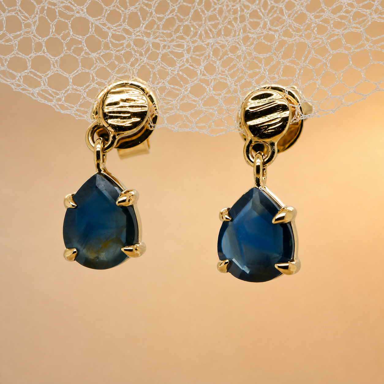 Pear cut Sapphire Studs