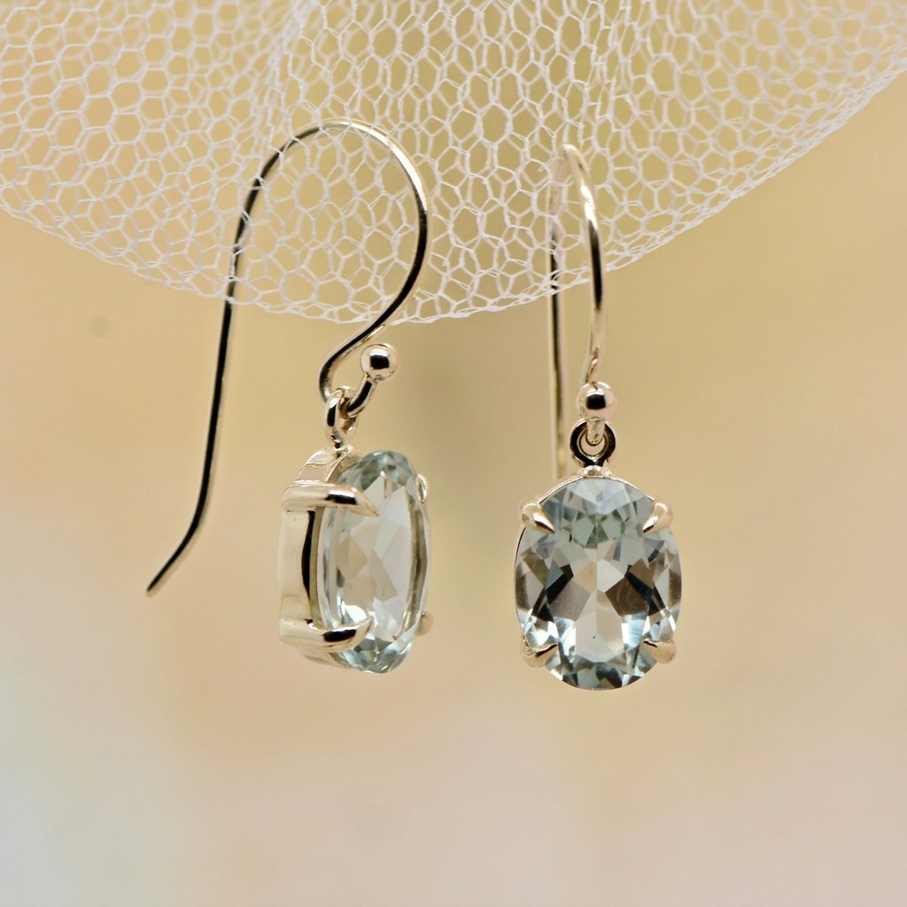 Prasiolite Hook Earrings