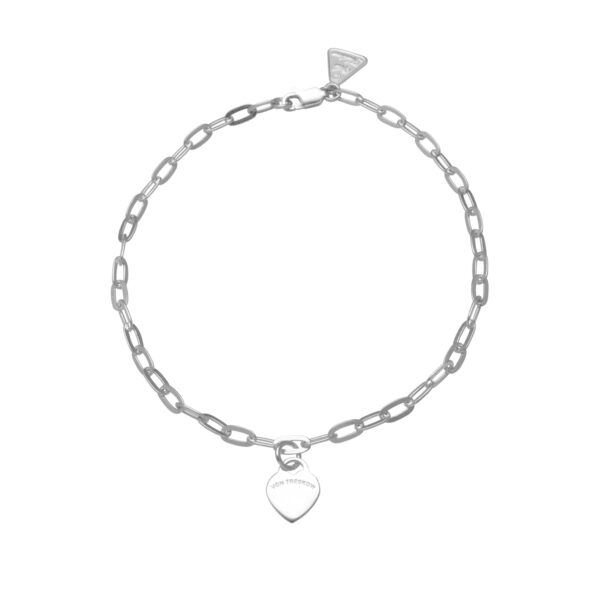Von Treskow - CLIP CHAIN BRACELET WITH FLAT VT HEART