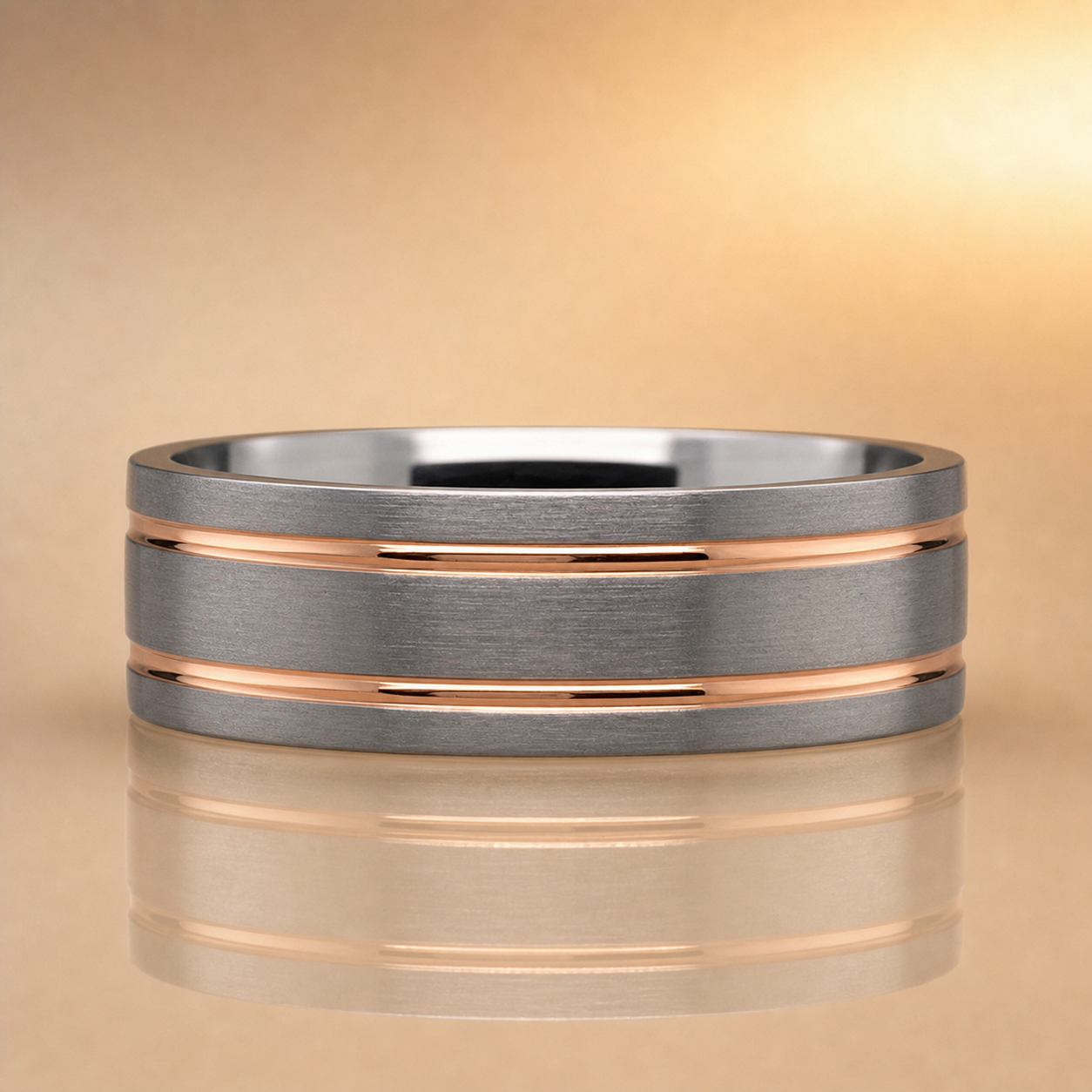Rose Gold & Titanium Ring